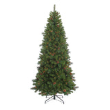 Kurt S. Adler 7.5' Pre-Lit Multicolor Incandescent Slim Burlington Spruce Tree
