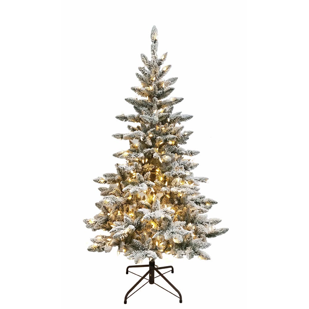 Kurt S. Adler 5' Pre-Lit Warm White LED Snow Pine Tree