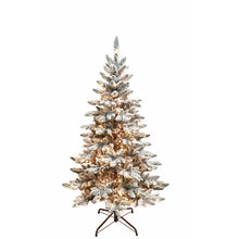 Kurt S. Adler 5' Pre-Lit Clear Incandescent Snow Pine Tree