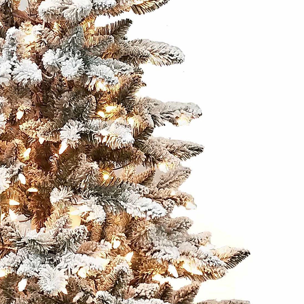 Kurt S. Adler 5' Pre-Lit Clear Incandescent Snow Pine Tree