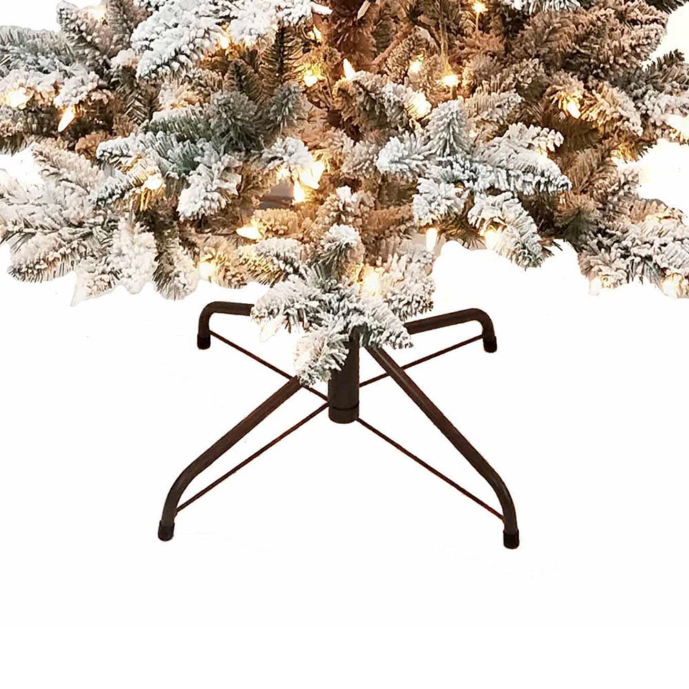Kurt S. Adler 5' Pre-Lit Clear Incandescent Snow Pine Tree