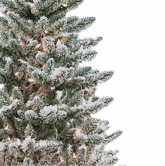 Kurt S. Adler 6' Pre-Lit Clear Incandescent Snow Pine Tree