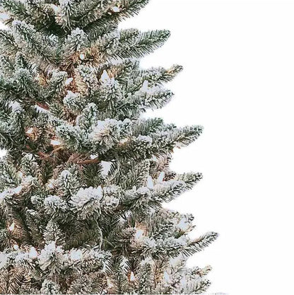 Kurt S. Adler 6' Pre-Lit Clear Incandescent Snow Pine Tree