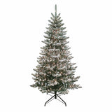 Kurt S. Adler 6' Pre-Lit Clear Incandescent Snow Pine Tree
