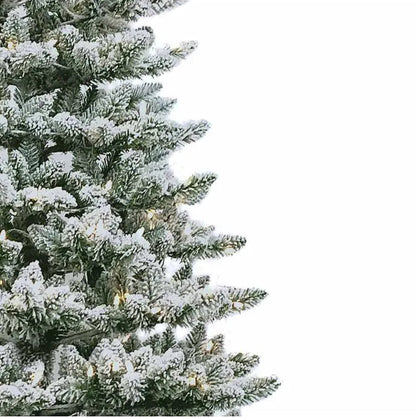 Kurt S. Adler 7.5' Pre-Lit Warm White LED Snow Pine Tree