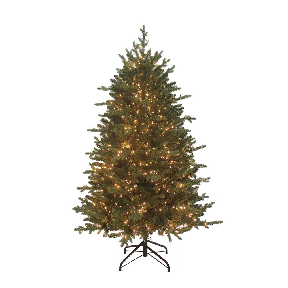 Kurt S. Adler 5' Pre-Lit Warm White Custer LED Noble Fir Tree