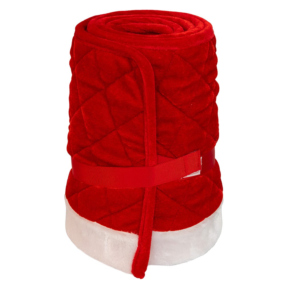 Kurt S. Adler 24“ Quilted Red Velvet Tree Collar