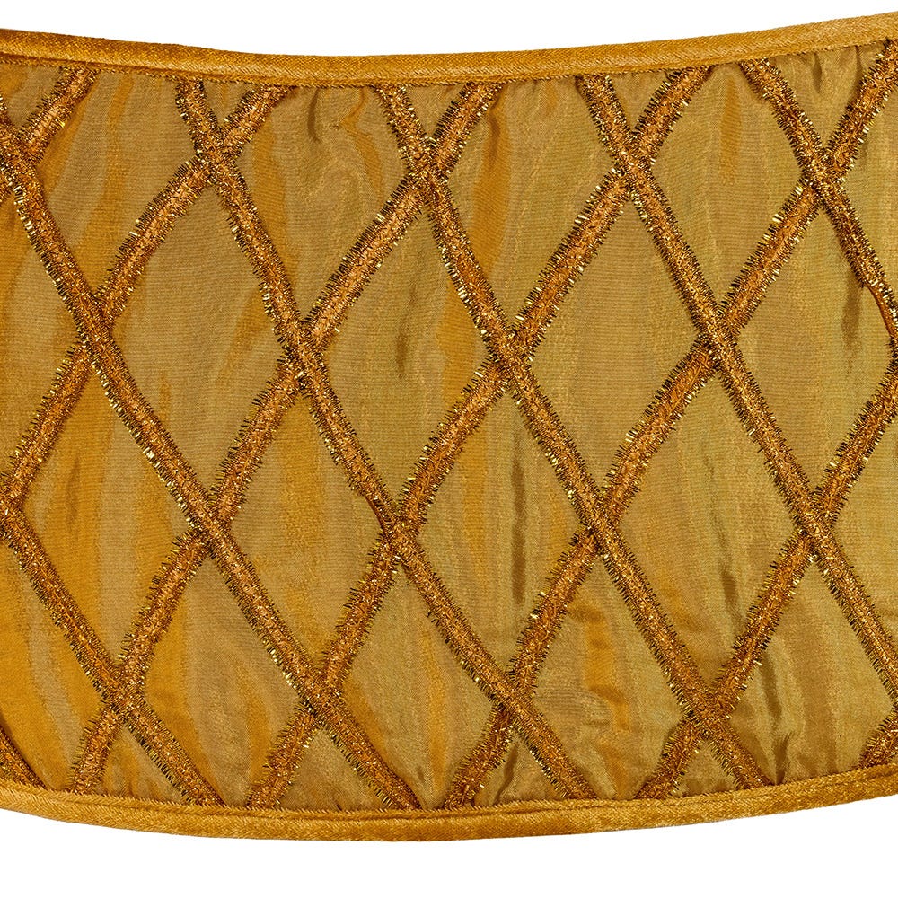 Kurt S. Adler 24“ Embroidered Gold Satin Tree Collar
