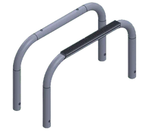 Global Pool Products 24" U Frame Diving Board Base - Polished Stainless Steel Base (Stand Only)