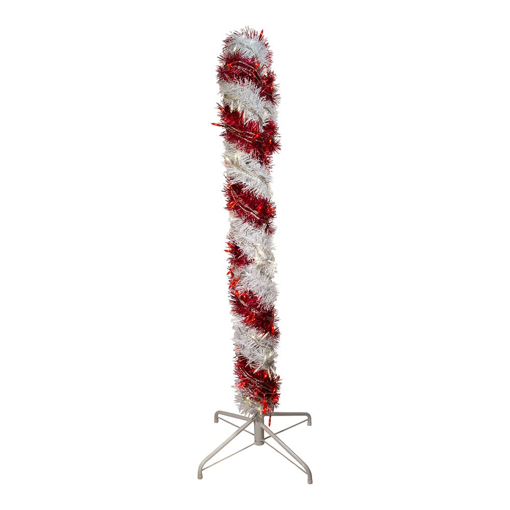 Kurt S. Adler 4' Pre-Lit LED Tinsel Candy Cane