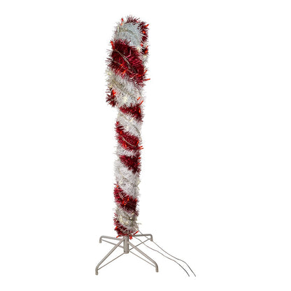 Kurt S. Adler 4' Pre-Lit LED Tinsel Candy Cane