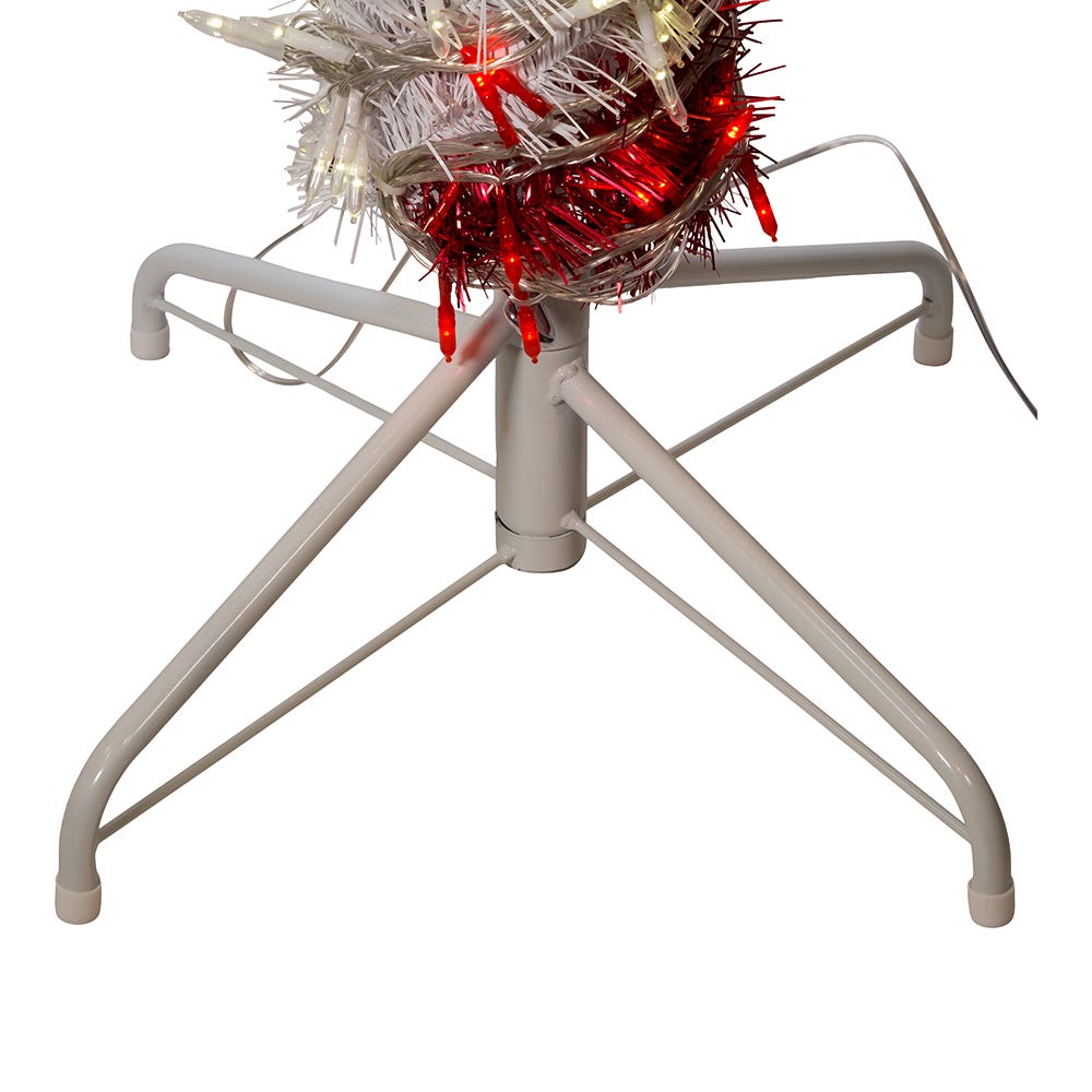 Kurt S. Adler 5' Pre-Lit LED Tinsel Candy Cane