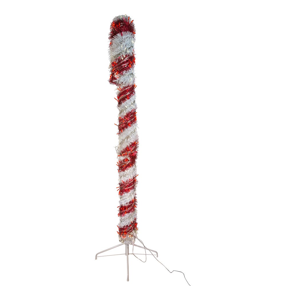 Kurt S. Adler 6' Pre-Lit Tinsel LED Candy Cane