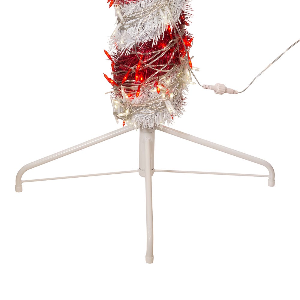 Kurt S. Adler 6' Pre-Lit Tinsel LED Candy Cane
