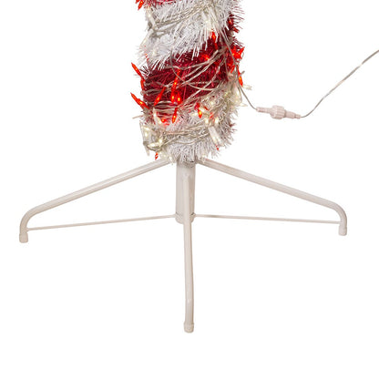 Kurt S. Adler 6' Pre-Lit Tinsel LED Candy Cane