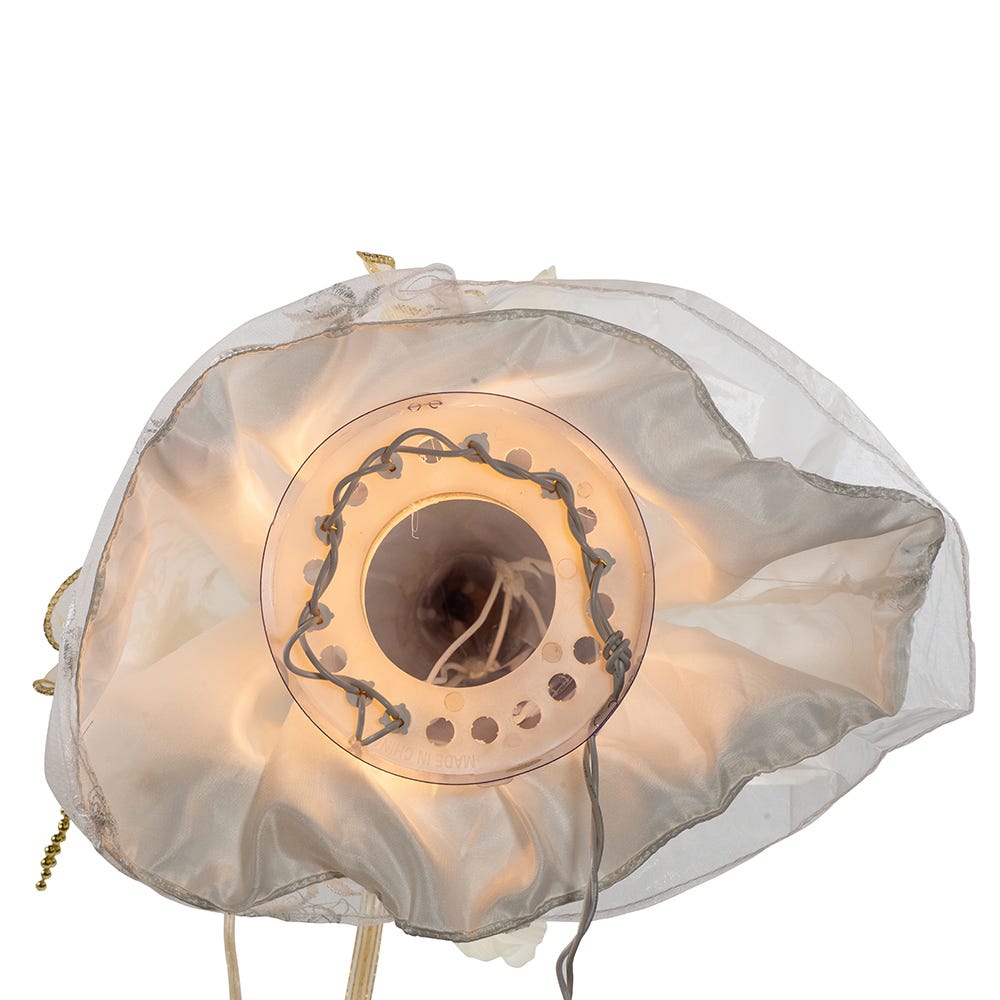 Kurt S. Adler 16“ UL 10-Light Ivory and Gold Angel Treetop