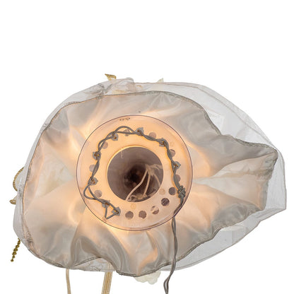 Kurt S. Adler 16“ UL 10-Light Ivory and Gold Angel Treetop