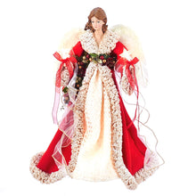 Kurt S. Adler 16“ UL 10-Light Red and Ivory Angel Treetop