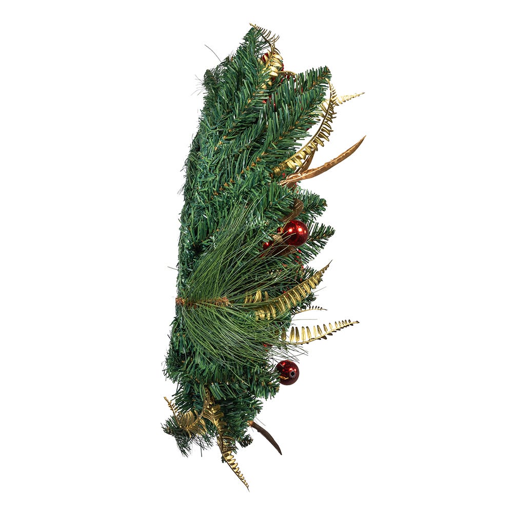 Kurt S. Adler 24“ Un-Lit Gold, Red & Green Ribbon Wreath