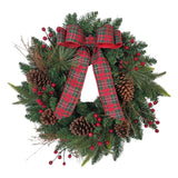 Kurt S. Adler 24“ Decorated Unlit Green Wreath
