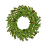 Kurt S. Adler 24“ Pre-Lit Clear Incandescent Pinecone Wreath