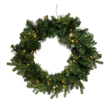 Kurt S. Adler 24“ Pre-Lit Warm White Cluster LED Noble Fir Wreath