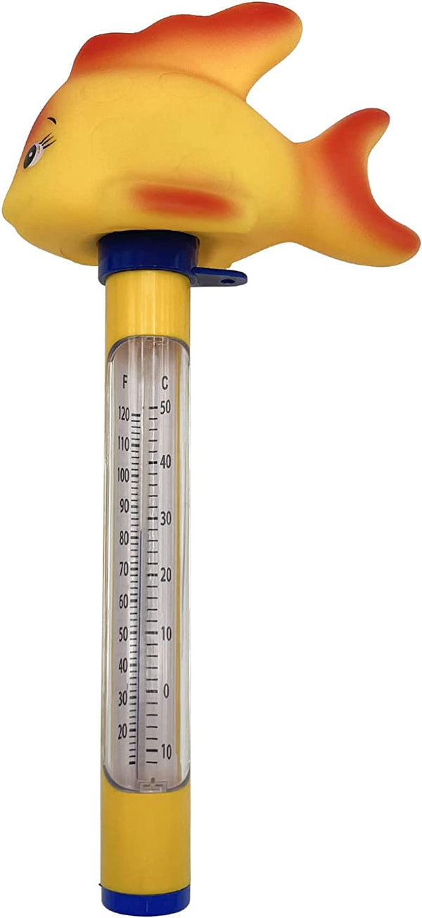 Poolzilla Floating Animal Thermometer for Pool, Spas, Hot Tubs, & Aquariums, Shatter Resistant- Goldfish