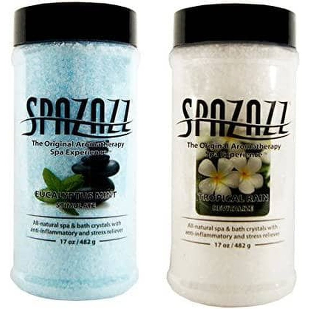 Spazazz Aromatherapy Spa and Bath Crystals 2PK - Eucalyptus Mint/Tropical Rain Eucalyptus Mint/Tropical Rain 2PK