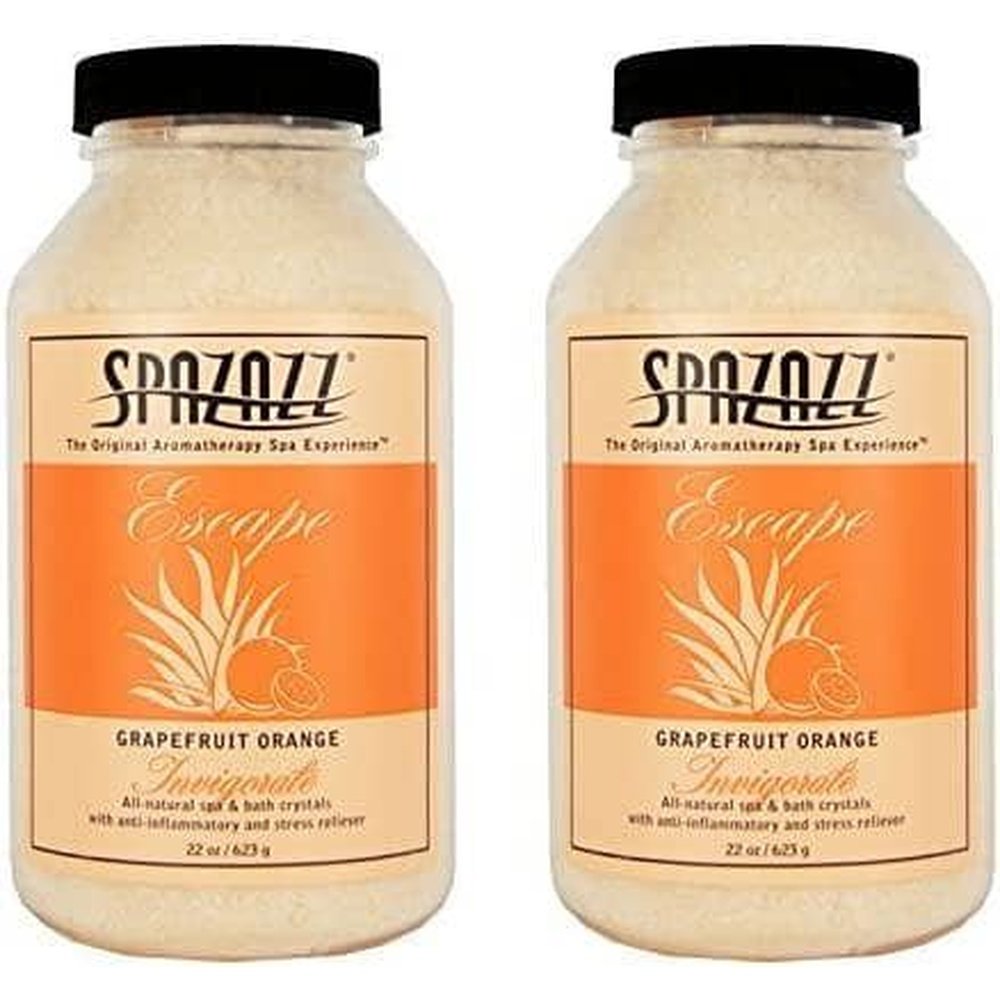 Spazazz Aromatherapy Spa/Bath Crystals 2PK – Classics (Grapefruit Orange 22oz (2 Pack)) Grapefruit Orange 22 Ounce (2 Pack)