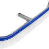 Poolzilla Pool Wall & Tile Brush, 18" Heavy Duty Vinyl Polished Aluminum Back Cleaning Brush Head for Cleaning Walls, Tiles & Floors