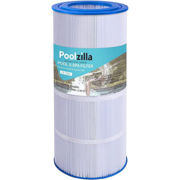 Pool Replacement Filter for Pentair CC100, CCRP100, PAP100, PAP100-4, Unicel C-9410, R173215, Filbur FC-0686, 59054200, 160316, 160354, SP100 Predator 100, 100 sq.ft Filter Cartridge