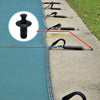 Poolzilla Matte Black Pool Cover Anchor with Collar for Concrete and Pavers