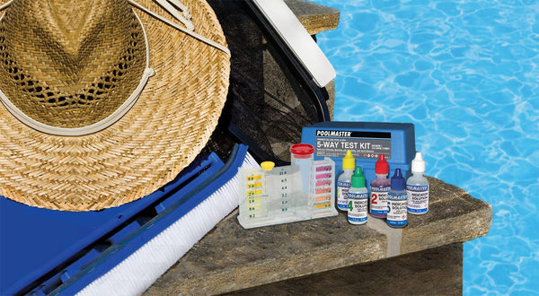 Poolmaster Water Chemistry Case (22270) Premiere Collection 5-Way Swimming Pool & Spa Test Kit, Small, Neutral