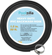 Load image into Gallery viewer, Heavy Duty Swimming Pool Backwash Hose, Black, Various Sizes