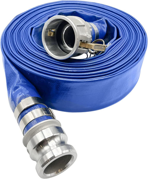 Poolzilla 2 x 50' Heavy Duty Swimming Pool Backwash Hose - Extra Thick PVC  Drain Hose For Above Ground Pools and Inground Pools-Designed For Maximum