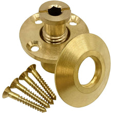 Poolzilla Wood Deck Brass Anchor with Collar for Safety Cover - Universal Fit