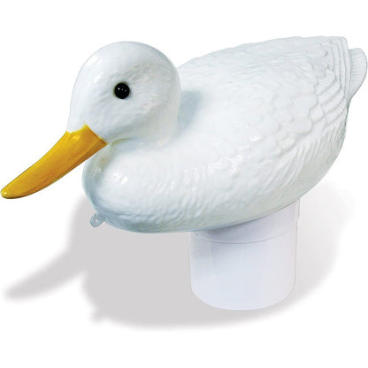 Poolmaster Adjustable Chlorine Dispenser for Swimming Pools and Spas, White Duck