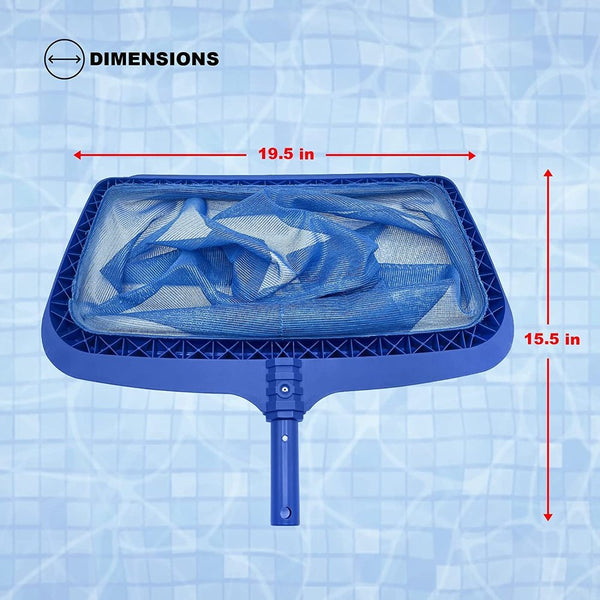 Poolzilla Pool Skimmer Net for Cleaning Swimming Pool & Pond, Fine Mesh Deep Bag Catcher with Durable Plastic Frame