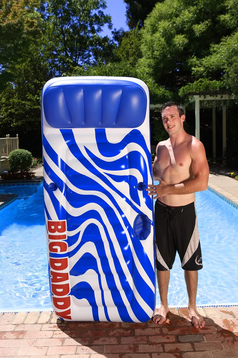 Poolmaster Big Daddy Swimming Pool Mattress Float , Blue