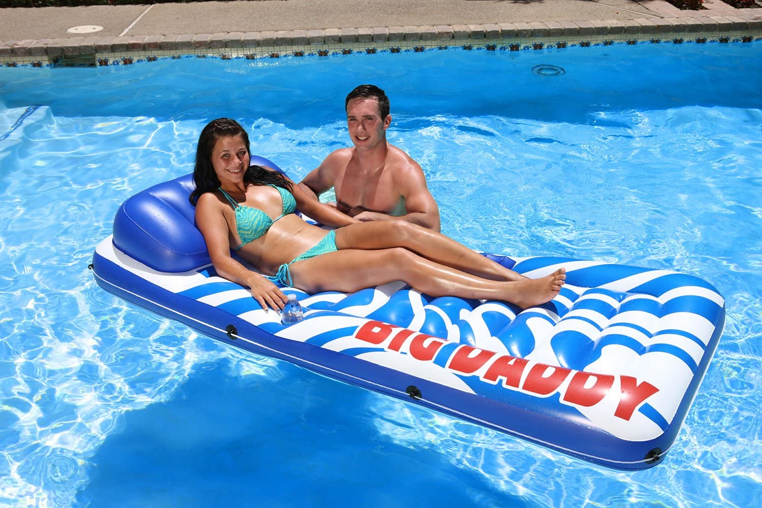 Poolmaster Big Daddy Swimming Pool Mattress Float , Blue