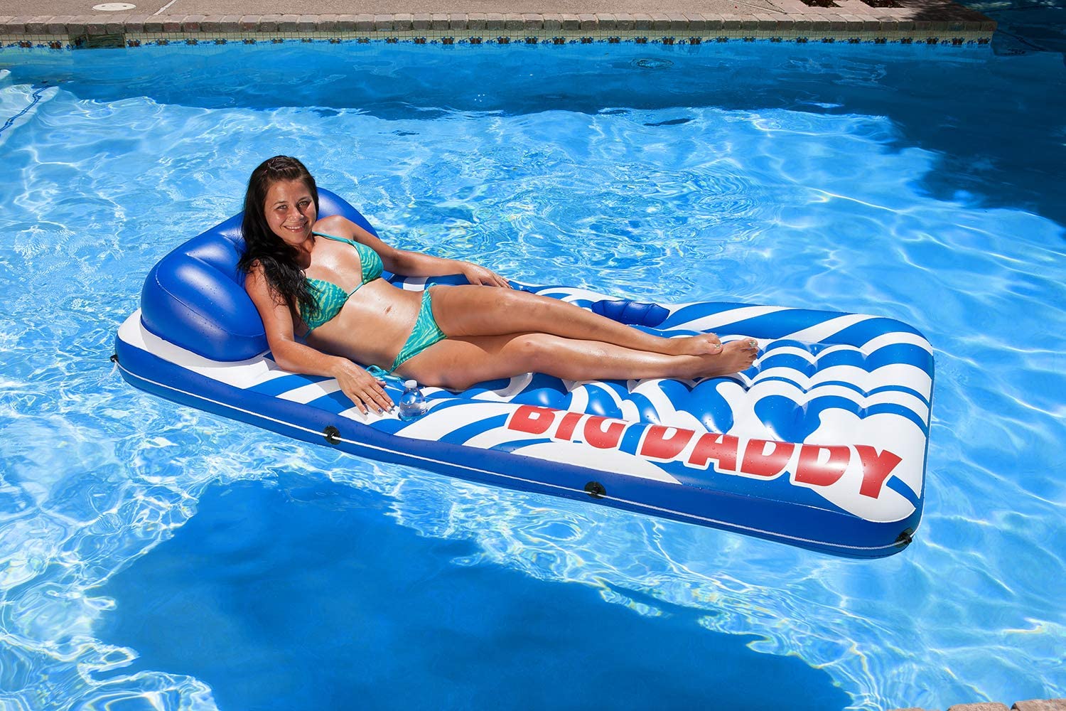 Poolmaster Big Daddy Swimming Pool Mattress Float , Blue