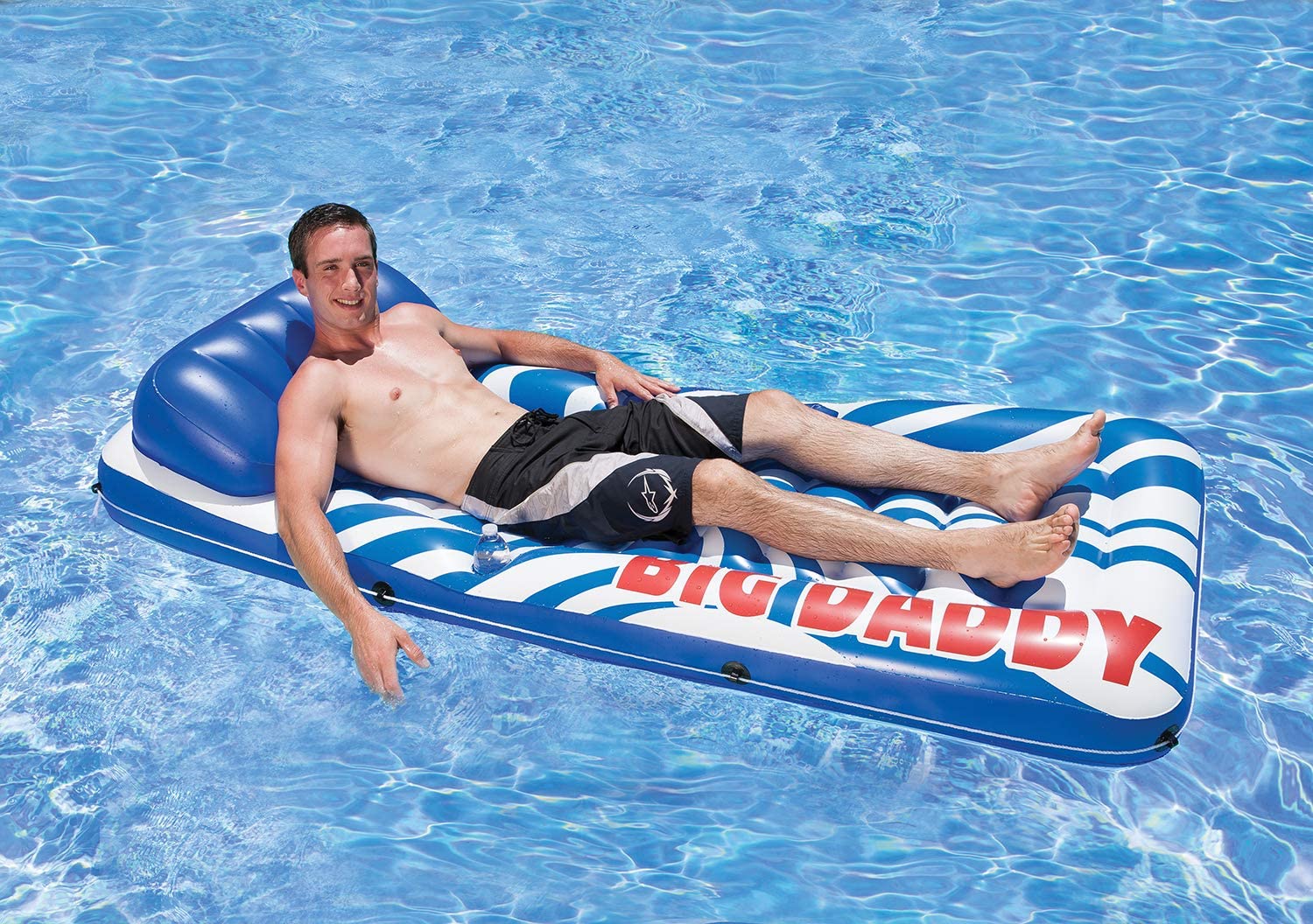 Poolmaster Big Daddy Swimming Pool Mattress Float , Blue