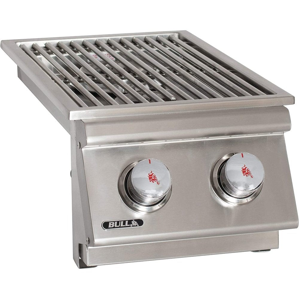 Bull Outdoor Products 30008 Liquid Propane Slid-In Double Side Burner, Front and Back Design