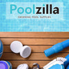 Poolzilla Pool Wall & Tile Brush, 18" Heavy Duty Vinyl Polished Aluminum Back Cleaning Brush Head for Cleaning Walls, Tiles & Floors