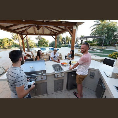 Bull Outdoor Products 30009 Natural Gas Slide-In Double Side Burner, Front and Back Design