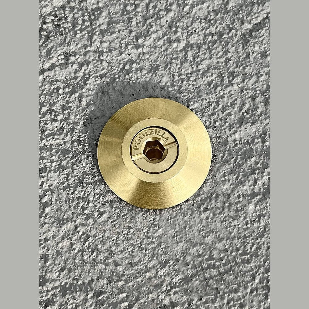Poolzila Brass Flange Collar for Safety Cover Anchors, 9/16" Diameter