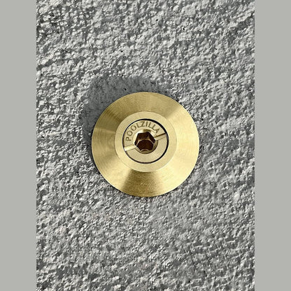 Poolzila Brass Flange Collar for Safety Cover Anchors, 9/16" Diameter