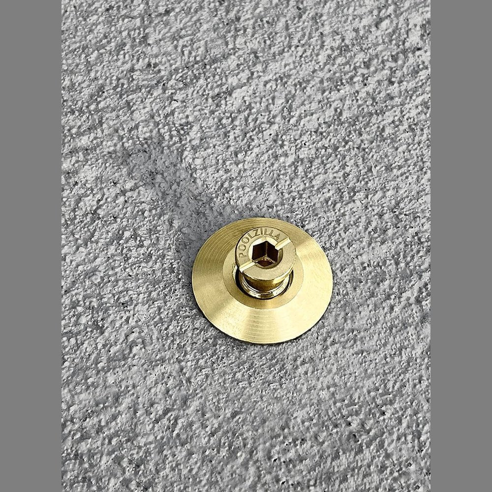 Poolzila Brass Flange Collar for Safety Cover Anchors, 9/16" Diameter